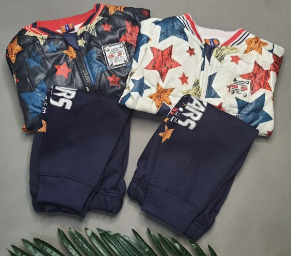 Fleece Padded Zipper Suit For Boy